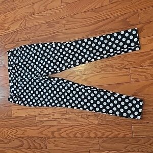 Womens Black and White Polka Dot Jegging Pants.  Size S. Truhearts.